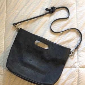 Navy textured purse